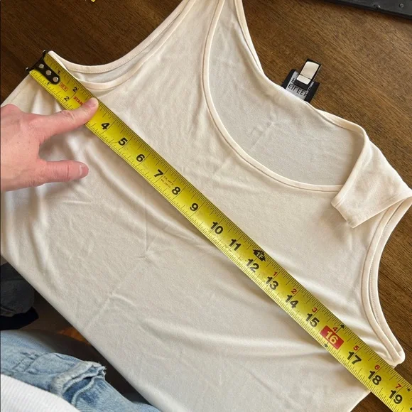 NWOT Eileen Fischer Silk Cream Tank Top petite large - Picture 5 of 7